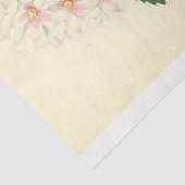 Papier Mousseline Ephémère florale Découpage rose blanc pourpre (Détail)