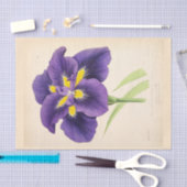 Papier Mousseline Ephémère florale Découpage violet Fleurs française (Artisanat)