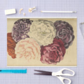 Papier Mousseline Ephémère florale Découpage violet rose blanc (Artisanat)