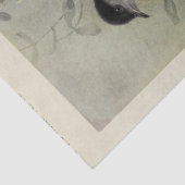 Papier Mousseline Ephémère florale d'oiseaux Découpage Paruline Vint (Détail)