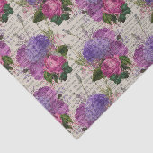 Papier Mousseline Ephémère florale pourpre (Détail)