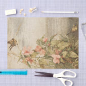 Papier Mousseline Ephémère florale vintage (Artisanat)