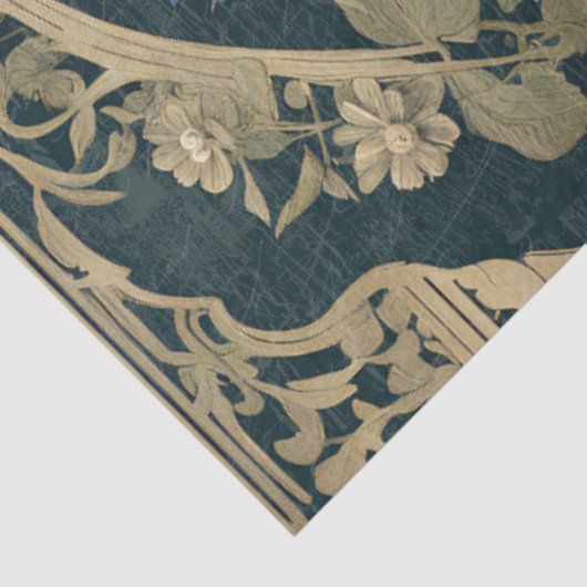 Papier Mousseline Ephémère Inséparable Art Nouveau Blue Hydrangea (Détail)