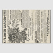 Papier Mousseline Ephémère Jardin Fleur Découpage (Recto)