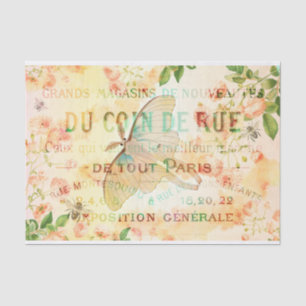 Papier Mousseline Ephémère lunaire vintage et Rose