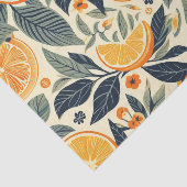 Papier Mousseline Ephémère Motif Oranges rétro Découpage (Détail)