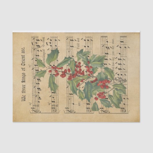 Papier Mousseline Ephémère Nous trois rois d'Orient sont Découpage (Recto)