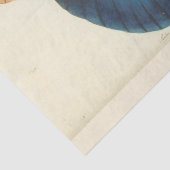 Papier Mousseline Ephémère papillon bleu vintage Découpage Turquoise (Détail)