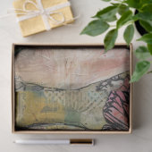 Papier Mousseline Ephémère papillon vintage Portrait Découpage (Cadeau)