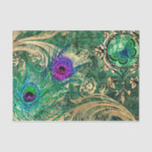 Papier Mousseline Ephémère Peacock Feathers (Recto)