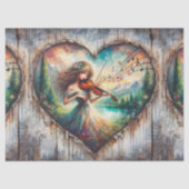 Papier Mousseline Ephémère rustique Jouer Violon Découpage (Recto)