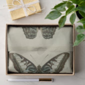 Papier Mousseline Éphémère vintage Script Bleu Papillon Découpage (Cadeau)