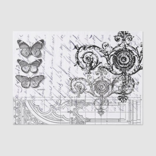 Papier Mousseline Éphémères de papillon (Recto)