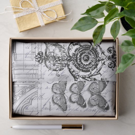 Papier Mousseline Éphémères de papillon (Cadeau)