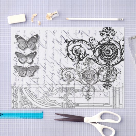 Papier Mousseline Éphémères de papillon (Artisanat)