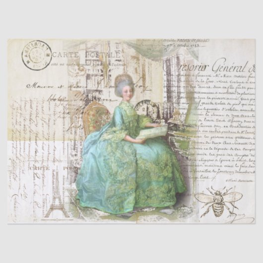 Papier Mousseline Éphémisme royal du XVIIIe siècle (Recto)