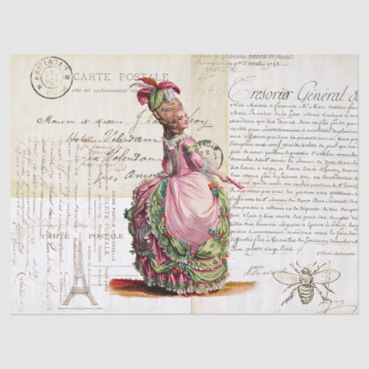 Papier Mousseline Éphémisme royal du XVIIIe siècle (Recto)