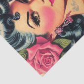 Papier Mousseline Épingle à tatouage rétro (Détail)