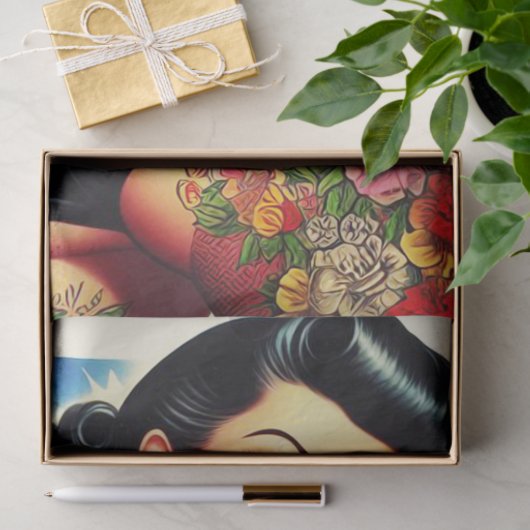 Papier Mousseline Épingle américaine tatouée (Cadeau)