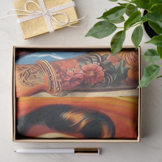 Papier Mousseline Épingle d'été tatouée (Cadeau)