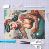 Papier Mousseline Épingle vintage (Artisanat)