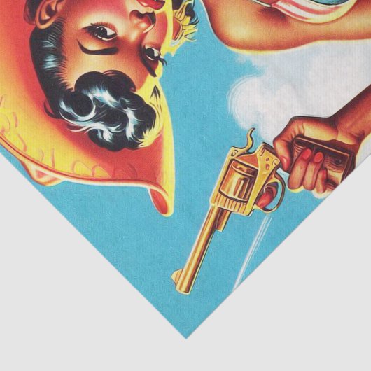 Papier Mousseline Épinglette Occidentale rétro (Détail)