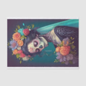 Papier Mousseline Épouse gothique en Larmes solitaires, (Recto)