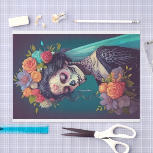 Papier Mousseline Épouse gothique en Larmes solitaires, (Artisanat)