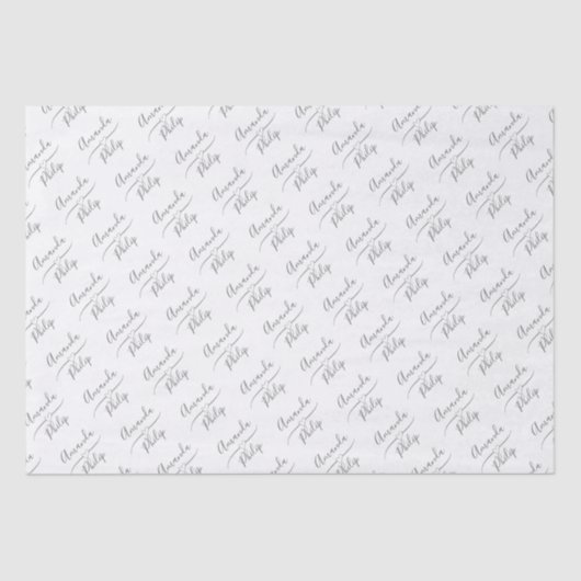 Papier Mousseline Épouse personnalisée et blanc de la pièce (Recto)