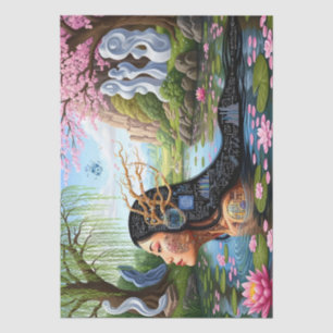 Papier Mousseline "Equations in Bloom" - Un portrait numérique