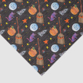 Papier Mousseline Eric Carle | Caterpillar Black Halloween Motif (Détail)