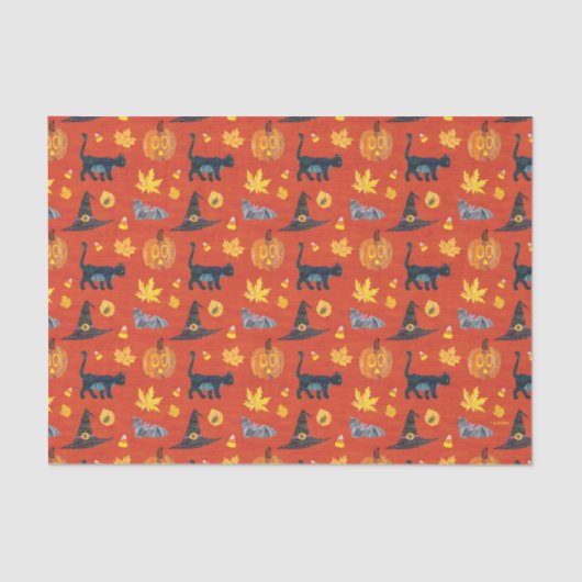 Papier Mousseline Eric Carle | Caterpillar Motif Halloween (Recto)