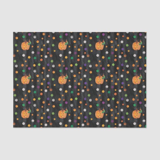 Papier Mousseline Eric Carle | Halloween Polka Motif (Recto)