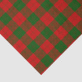 Papier Mousseline Erskine tartan rouge vert plaid (Détail)