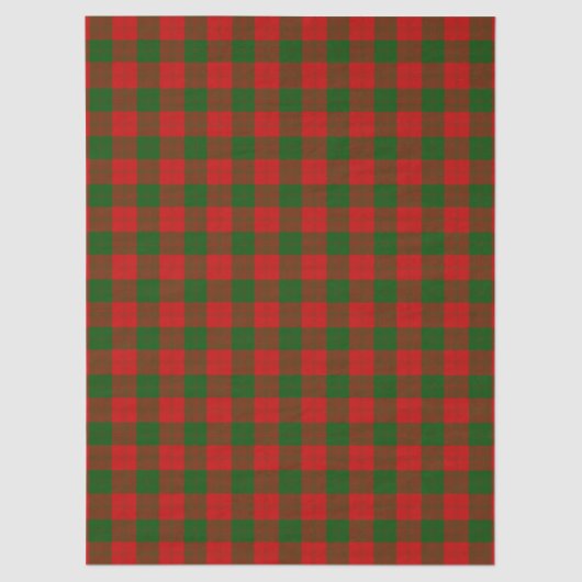 Papier Mousseline Erskine tartan rouge vert plaid (Recto)