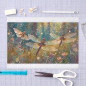 Papier Mousseline Escadron du matin scintillant, libellules éblouiss (Artisanat)