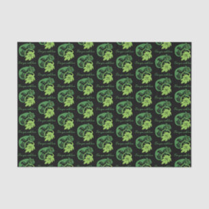 Papier Mousseline Escalade de chameleon lunaire sur le Monogramme de