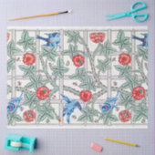 Papier Mousseline Escalade Rose et petit oiseau, William Morris (Artisanat)