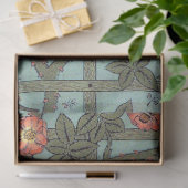 Papier Mousseline Escalade Rose et petit oiseau, William Morris (Cadeau)