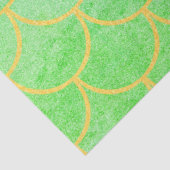 Papier Mousseline Escaliers de sirène d'or Parties scintillant Turqu (Détail)