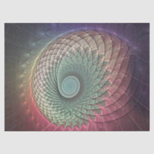 Papier Mousseline Escargot Abstrait coloré Art moderne fractal