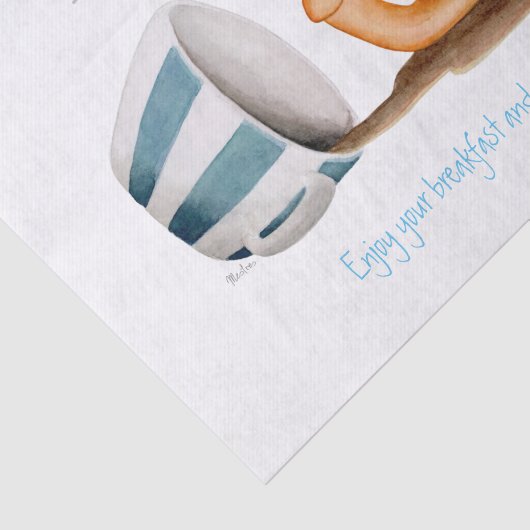 Papier Mousseline Escargot et tasse rayée (Détail)