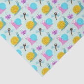 Papier Mousseline Escargots, papillons et libellules (Détail)