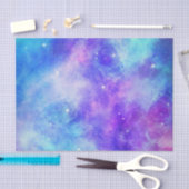 Papier Mousseline Espace de galaxie violet et bleu Abstrait (Artisanat)
