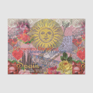 Papier Mousseline Espagne Sunshine Espagnol Travel Art