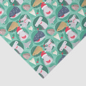 Papier Mousseline Espèces de requins Noël (Détail)