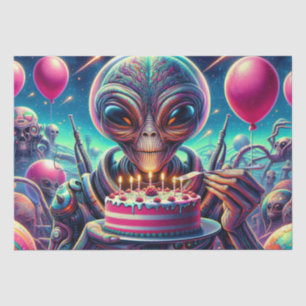 Papier Mousseline Espoir que votre anniversaire soit hors de ce mond