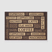 Papier Mousseline Espresso Latte Cappuccino Collage FC7 Decoupage (Recto)
