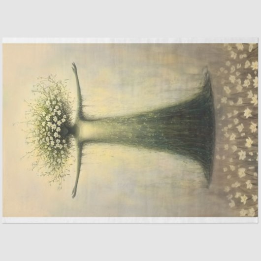 Papier Mousseline Esprit spirituel gracieux V1 Découpage (Recto)