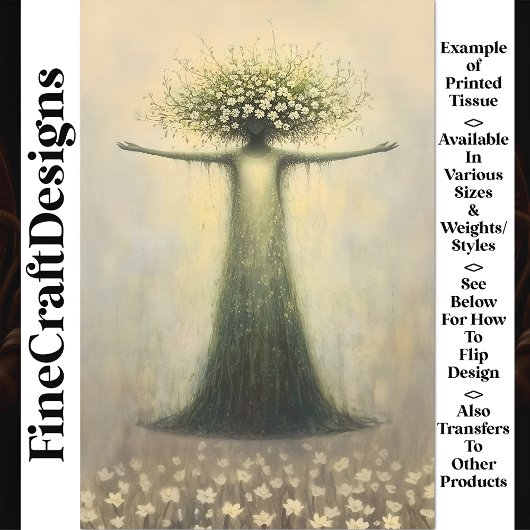 Papier Mousseline Esprit spirituel gracieux V1 Découpage